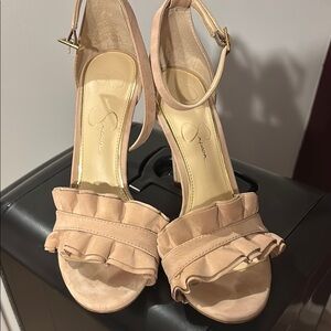 Jessica Simpson Blush Ruffle Sandals
